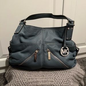 Michael Kors Portland Tote in Light Blue Pebbled Leather